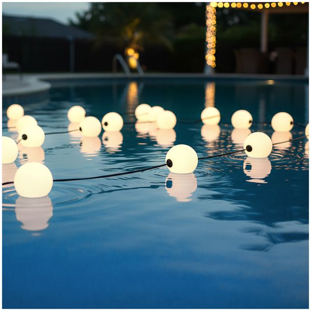 Girlanda ogrodowa pływająca 10LED VENEZIA 10W 7,74m kula 10cm IP67