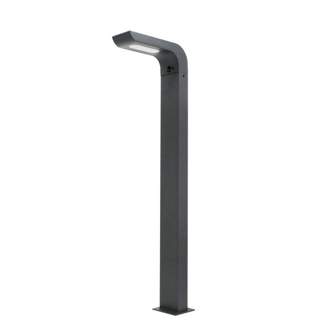 Hybrydowy słupek ogrodowy z czujnikiem ruchu LED SOLVEO 7W 600lm zmienna CCT IP65 ciemny szary