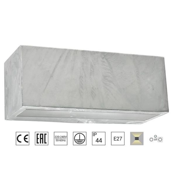 Kinkiet ogrodowy dwustronny ASKER 1702 E27 ocynk