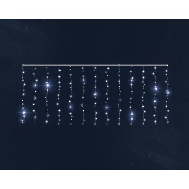 Kurtyna zewnętrzna 1170LED migająca 2,6x9m zimna kabel biały