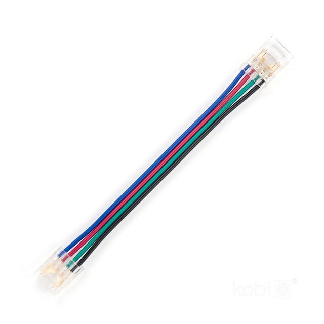 Łącznik dwustronny 10cm do taśm LED COB RGB 4-pin 10mm