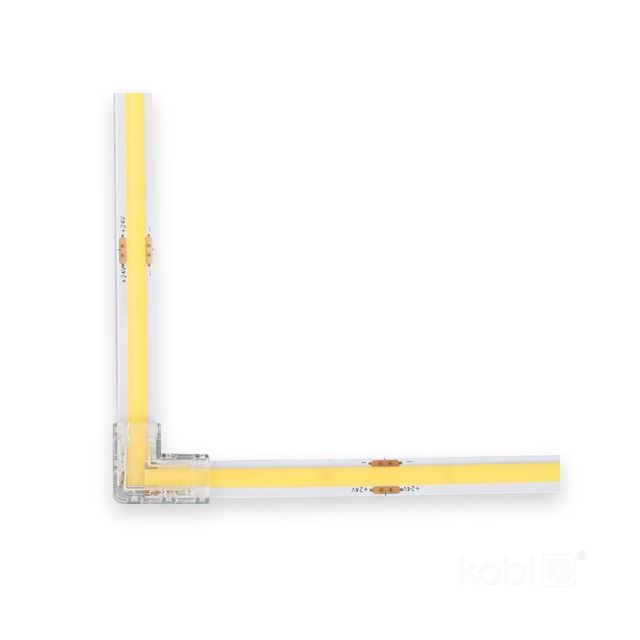Łącznik L kątowy do taśm LED COB 8mm