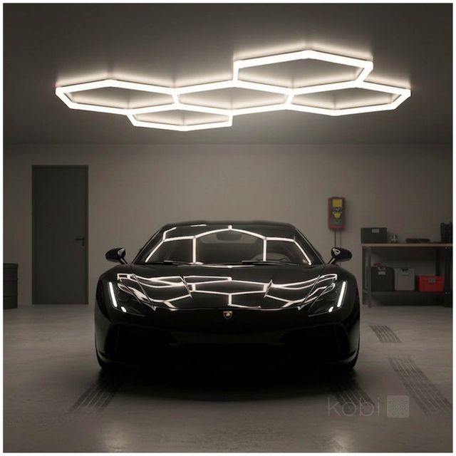 Lampa do detalingu hexagon plaster miodu LED HEXLINE 208x300cm 4000K