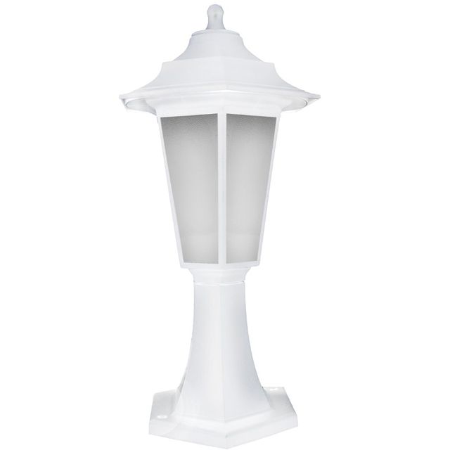 Lampa ogrodowa klasyczna słupek BEGONYA E27 biała