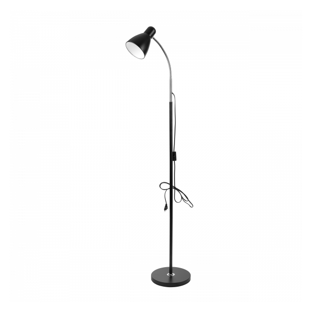Lampa stojąca podłogowa LAR 160cm E27 max 20W, czarna