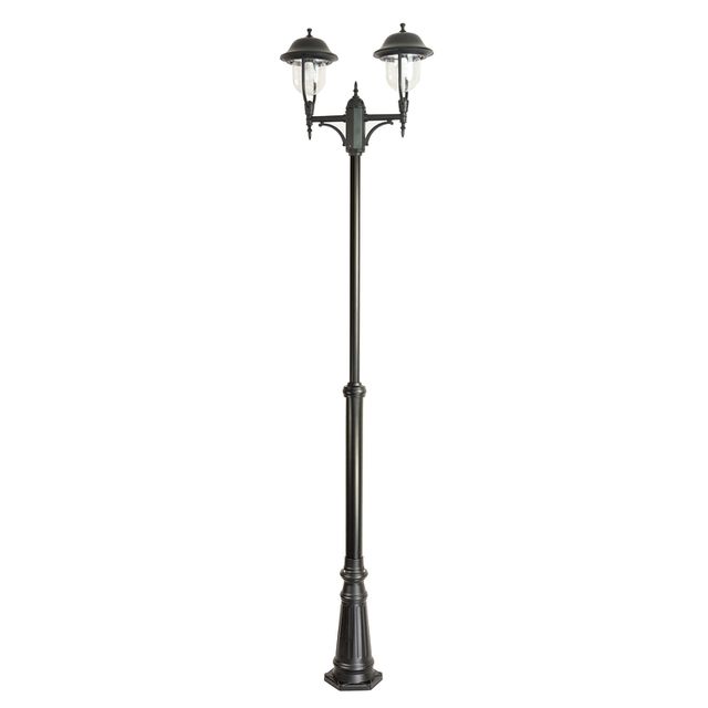 Lampa parkowa masztowa latarnia PRINCE 2,95m 2xE27 czarny