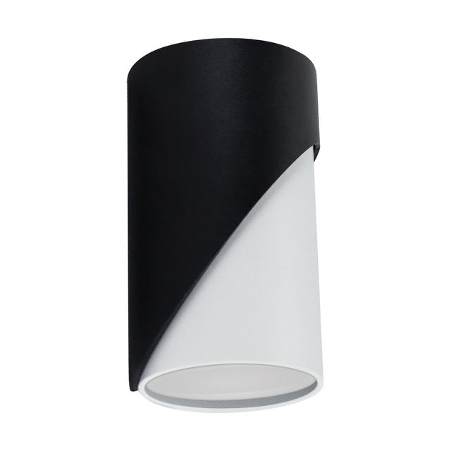 Lampa sufitowa tuba okrągła ZEBRA GU10 czarno biała