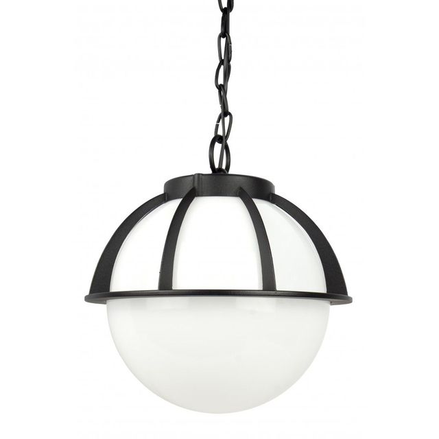 Lampa ogrodowa wisząca klasyczna KULE 25cm Z KOSZYKIEM E27 czarny