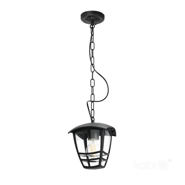 Lampa wisząca na łańcuszku TEVIO E27 czarny