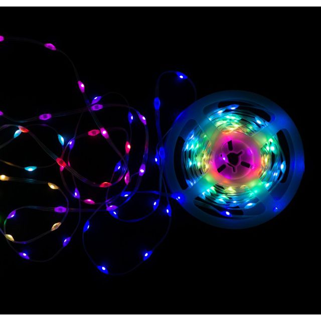 Lampki dekoracyjne sterowane aplikacją "KROPELKI" RGB 600LED 30m IP65 DC 5V DIM