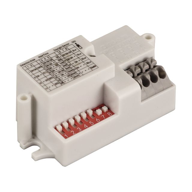 Montażowy mikrofalowy czujnik ruchu i zmierzchu NEO DIP switch 8m 400W