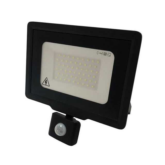 Naświetlacz LED MHC 50W z czujnikiem 6000K czarny