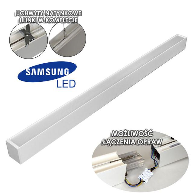 Oprawa systemowa CABAIL LED 40W 110lm/W 1,2m 4000K biała UGR