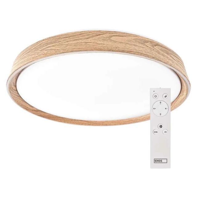 Oprawa LED ILVI 30W regulowana 2700-6500K, ściemnialna, pilot - kolor drewno
