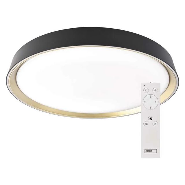 Oprawa LED ILVI 45W regulowana 2700-6500K, ściemnialna, pilot - czarny/szampański