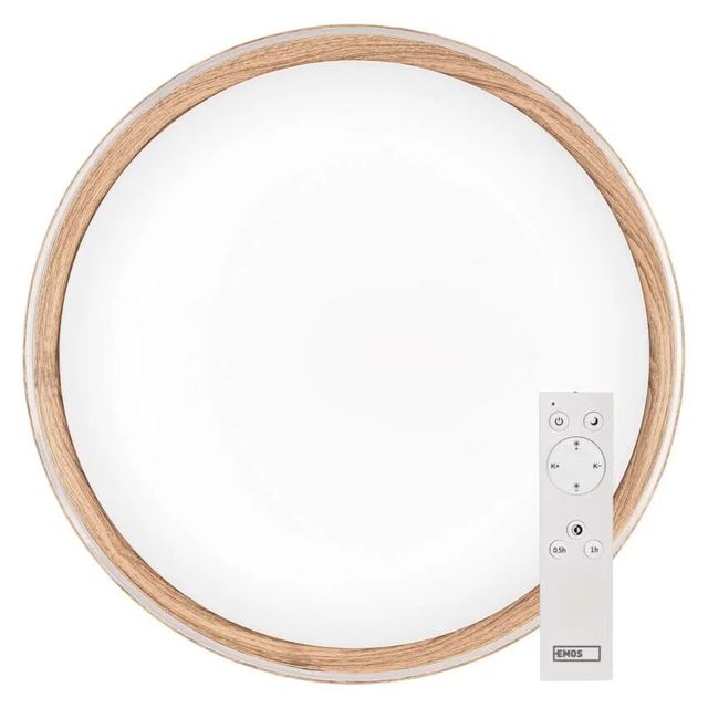 Oprawa LED ILVI 45W regulowana 2700-6500K, ściemnialna, pilot - kolor drewno