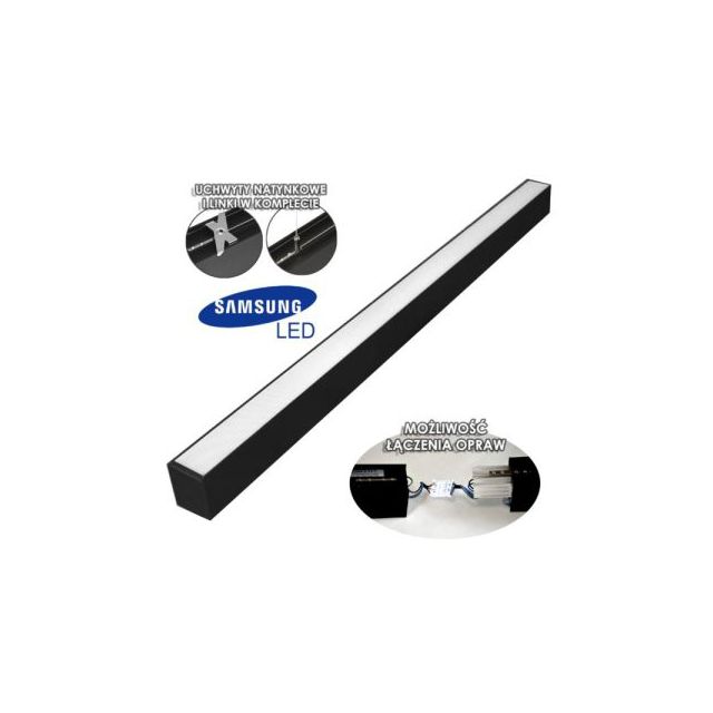 Oprawa systemowa CABAIL LED 30W 100lm/W 1,2m 4000K czarna UGR