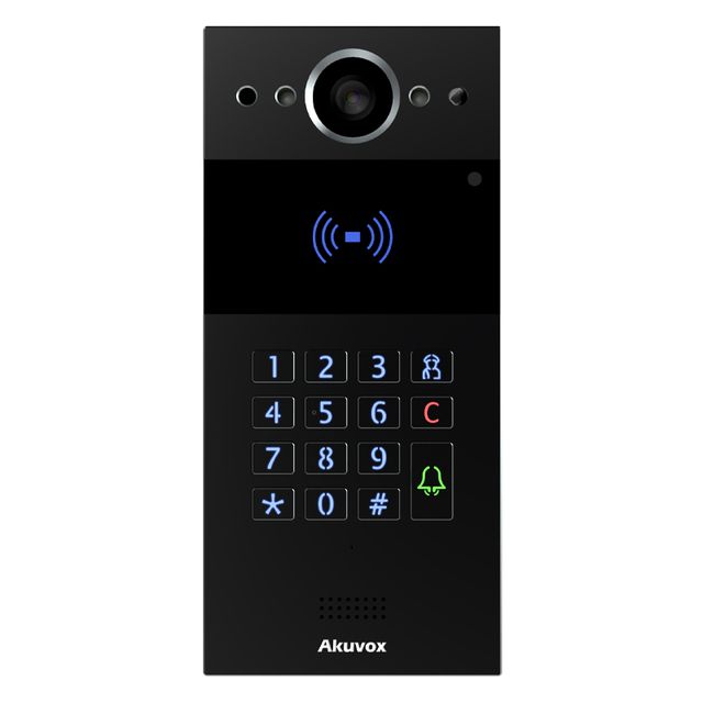 Panel natynkowy z czytnikiem kart AKUVOX R20K BLACK TCP/IP SIP