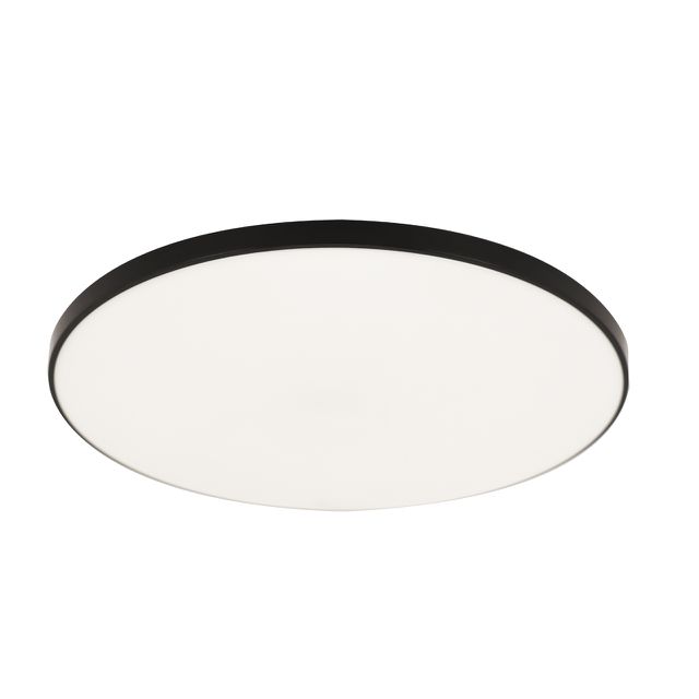 Plafon minimalistyczny LED okrągły płaski DOWBOR 12W 23cm 4K IP44 czarny
