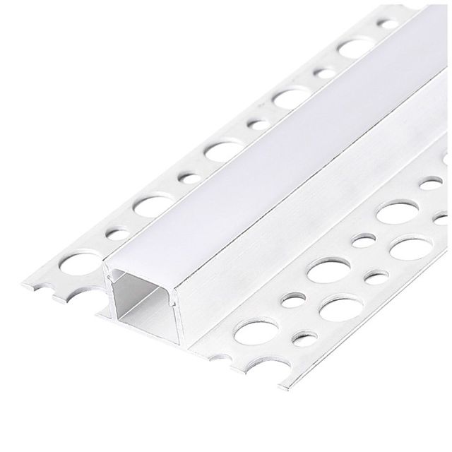 Profil biały podtynkowy z kloszem mlecznym 12mm 1m KG02