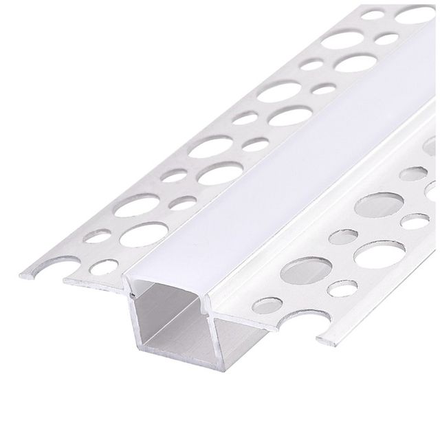 Profil biały podtynkowy z kloszem mlecznym 12mm 2m KG01