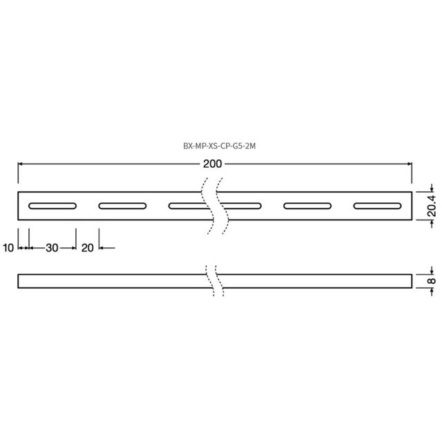 Profil montażowy BX-MP-XS-CP-G5 2mb