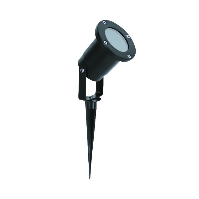 ECOLIGHT Reflektor ogrodowy wbijany w grunt 230V GU10 IP65 czarny