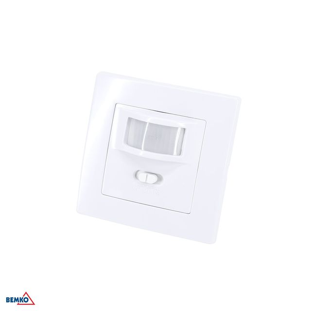 Ścienny czujnik ruchu PIR do puszki 60mm 9m 500W biały