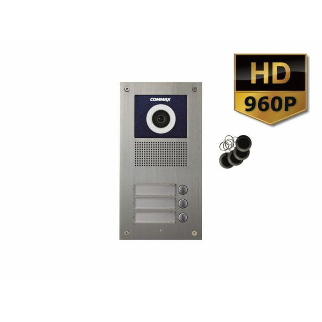 Stacja bramowa 3-abonentowa DRC-3UCHD z czytnikiem RFID, optyka HD 960p