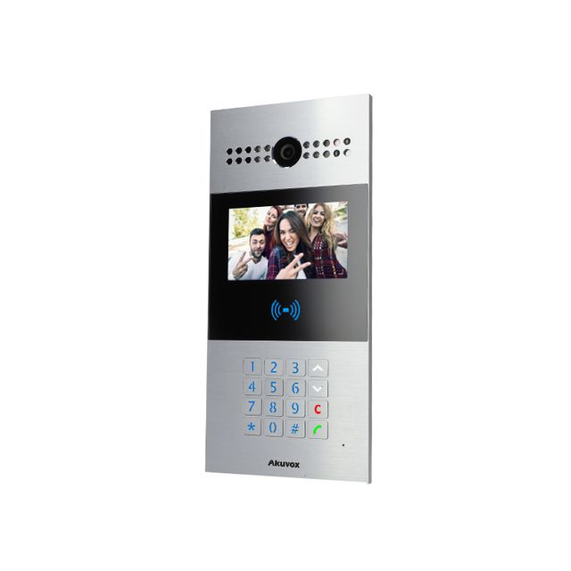 Stacja wielolokatorska z LCD 4,3", TCP/IP SIP, RFID AKUVOX R28A