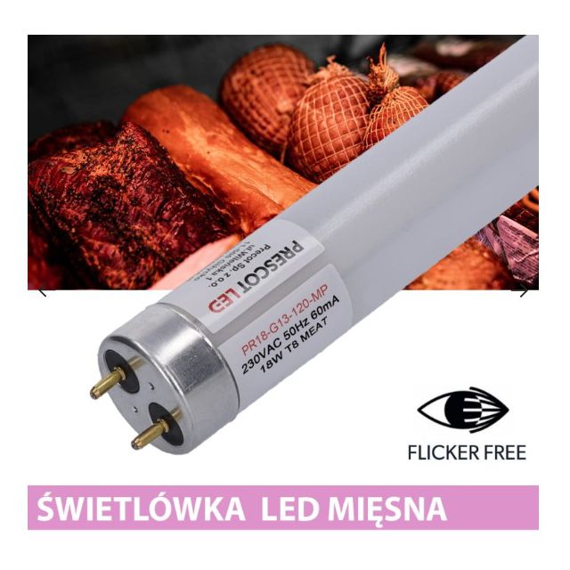 Świetlówka LED 18W 120cm mięsna