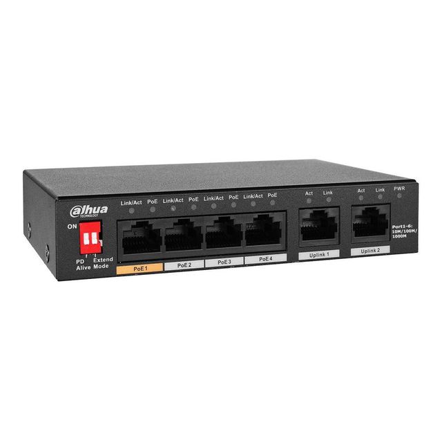 Switch 6-portowy PFS3006-4GT-60-V2, 4xPOE gigabit