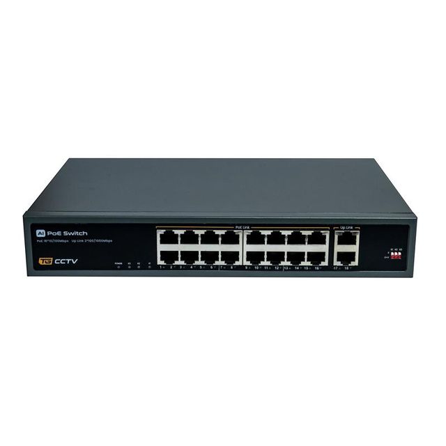Switch TAYAMA 16xPOE TG-SP16F2G-HA tryb Extend (250m)