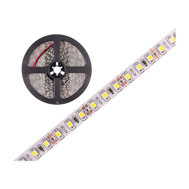 Taśma pasek ledowy 120LED/m 9,6W/m 600lm/m 12V 5m IP20 8mm zimna