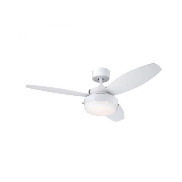 Wentylator ALLOY 105cm z oświetleniem - biały