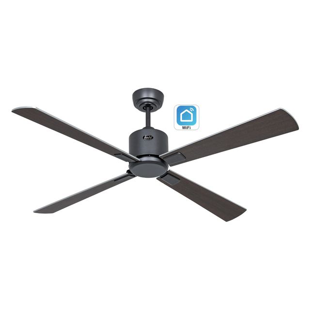 Wentylator Eco Neo III 132 cm, silnik DC, pilot, sterowanie Wi-Fi - bazaltowy