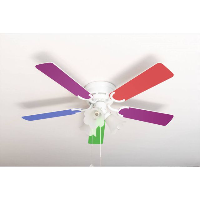 Wentylator KISA MULTIKOLOR  z oświetleniem 105cm - biały