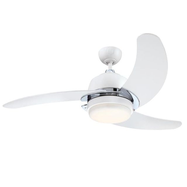 Wentylator SIMONE LED 122cm biały