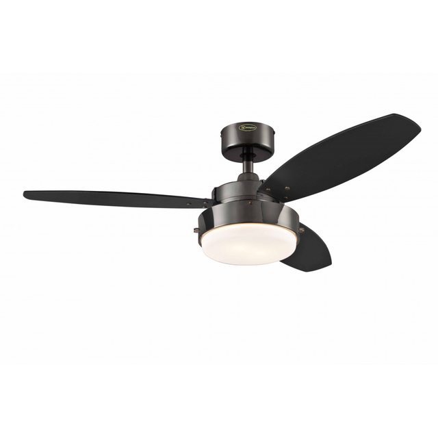 Wentylator ALLOY 105cm z oświetleniem - czarne/grafiowe
