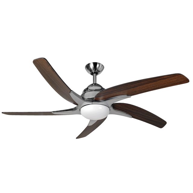 Wentylator VIPER Plus LED 112cm z pilotem nierdz. stal-c. dąb
