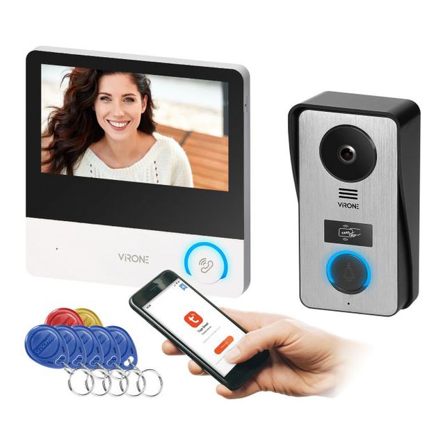 Wideodomofon 7" z pamięcią AVONI Wi-Fi dual band, 2K, RFID, TUYA