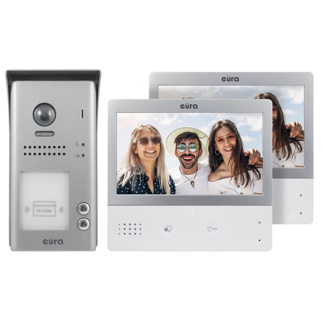 WIDEODOMOFON DWURODZINNY NATYNKOWY VDP-71A5/N z RFID, biały