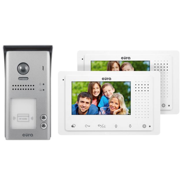 WIDEODOMOFON DWURODZINNY NATYNKOWY VDP-72A5/N z RFID, biały