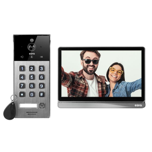 WIDEODOMOFON IP 8" AHD VDP-30C5 WiFi , TUYA, otw. 3 wejść, szyfrator, RFID, DIN