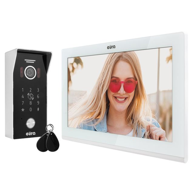 Wideodomofon IP z pamięcią 10' AHD z szyfratorem, RFID i WiFi - VDP-99C5 - biały