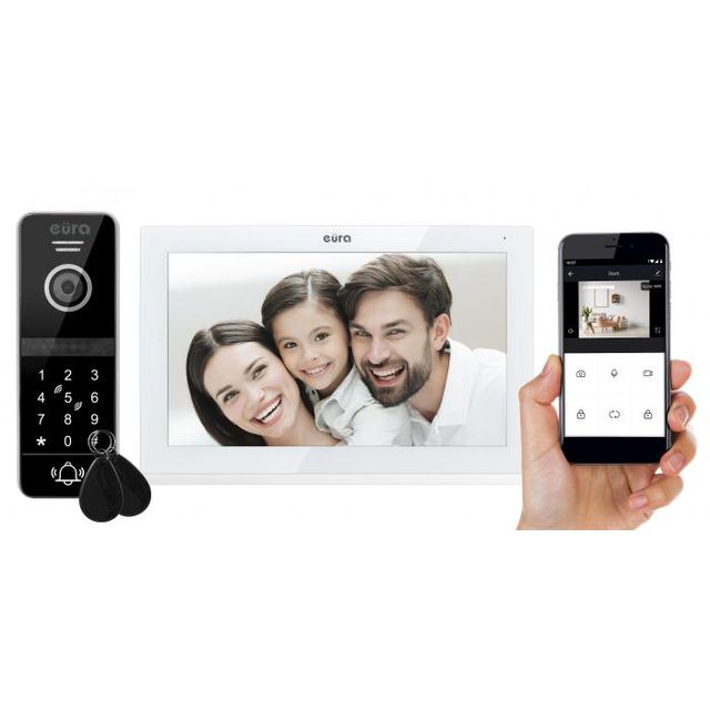Wideodomofon IP z pamięcią 7" AHD z szyfratorem, RFID i WiFi - VDP-97C5 - biały