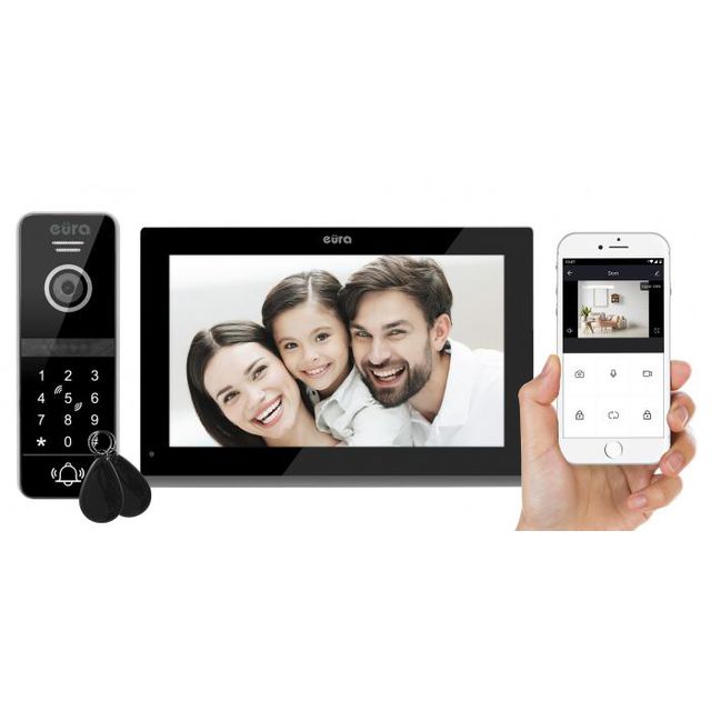 Wideodomofon IP z pamięcią 7" AHD z szyfratorem, RFID i WiFi - VDP-97C5 - czarny
