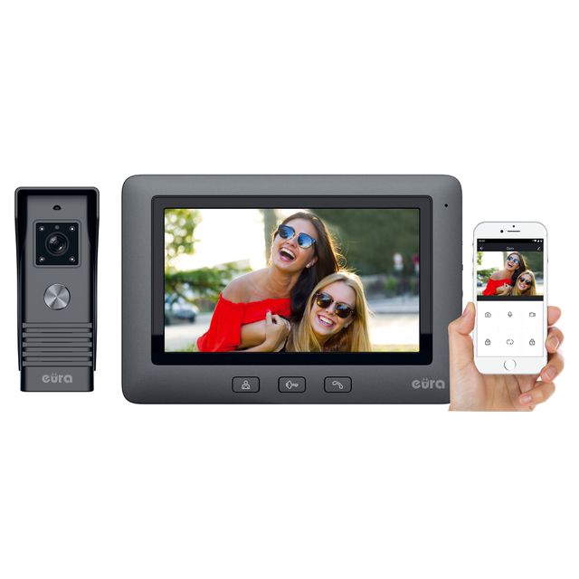 WIDEODOMOFON VDP-45A3-TY ALPHA+, 7'', WiFi, otwieranie 1 wejścia, AHD, Tuya - czarny