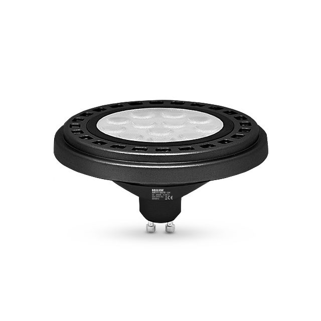 Żarówka LED AR111 GU10 12W 70lm/W 30° czarna neutralna