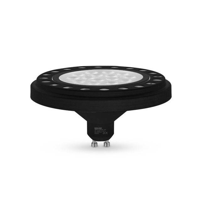 Żarówka LED AR111 GU10 15W 80lm/W 30° czarna ciepła
